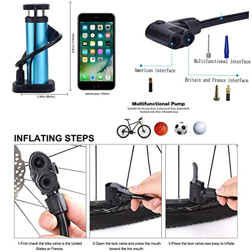 TOUROAM Bicycle Emergency Multi Tool Kit, Bike Tube Frame Bag, Phone Holder, Foot Pump, Repair Kit, First Aid Kit for Cyclist Rider Adventure Travel