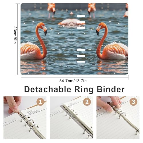 Cuaderno A5 de hojas sueltas Flamingo recargable con cubierta duradera 2