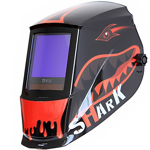 Antra True Color Wide Shade Range 4/5-13 Jumbo Screen 3.86X3.5" Auto Darkening Welding Helmet Ah7-860-7315 With Solar Power Tig Mig/Mag Mma Plasma Grinding 6+1 Extra Lens Covers #TOP13