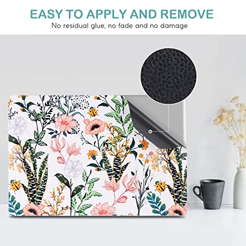 Image of DINKY Laptop Skin Sticker Decal, 12 inch 13 inch 13.3 inch 14 inch 15 inch 15.4 inch 15.6 inch Laptop Universal Reusable Vinyl Skin Stickers Cover Art Decal Notebook PC Personalized Protector (Beautiful Floral)