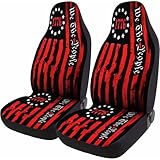 GENANY We The People Car Seat Covers Set of 2, American Breathable Front Seat Covers for Truck Sedan SUV, American Flag Car Accessories, for Women Men