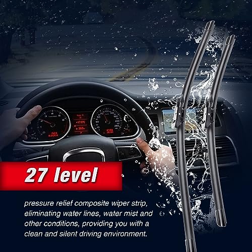 Image of 24 inch+18 inch Windshield Wiper Blades Replacment for BMW M4 428i 435i 440i 2020-2014 X1 2015-2013,320I 2013-2012 All-Season Windshield Wiper Blades(Set of 2) Pinch Tab