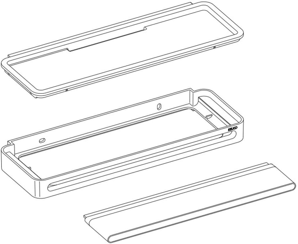 Keuco Plan Shower Basket with Squeegee - Polished Chrome/Dark Grey - 14959010037