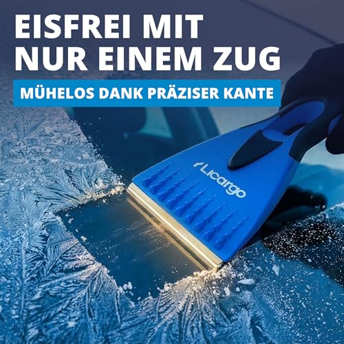LICARGO Eiskratzer Auto Messingklinge - Eisfrei in einem Zug & schonend zur Scheibe - Scheibenkratzer Auto für Dickes EIS… – Ansicht 3