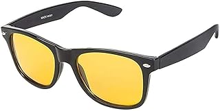 ARZONAI Mens Square Sunglasses Frame Colour- Black, Lens Colour- Yellow,(Medium) � Pack of 1