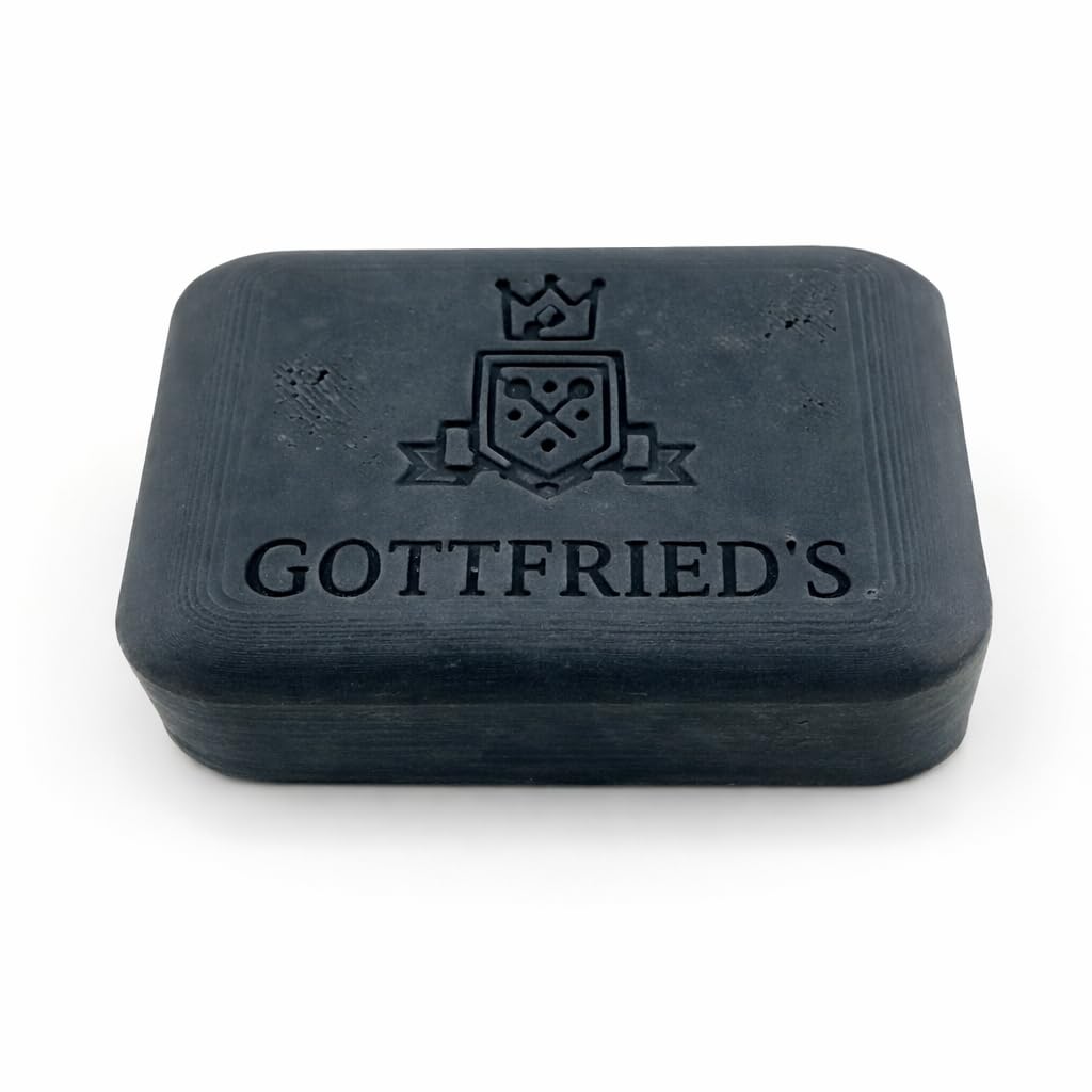 Gottfried's | Black Amber Musk luxury soap. PIONEER Genre. 150 grams, calming essence of bergamot and the deep, grounding aroma of earthy oakmoss, handmade soap