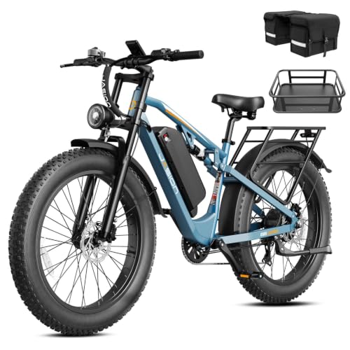 Jasion EB5 MAX/Ultra Electric Bike for Adults,2000W/2500W Peak Motor,720Wh/1040Wh Battery Electric Mountain Bike, 26'' x 4'' Fat Tire Ebike, Cruise Control,Dual Suspension and Hydraulic Brakes image 3