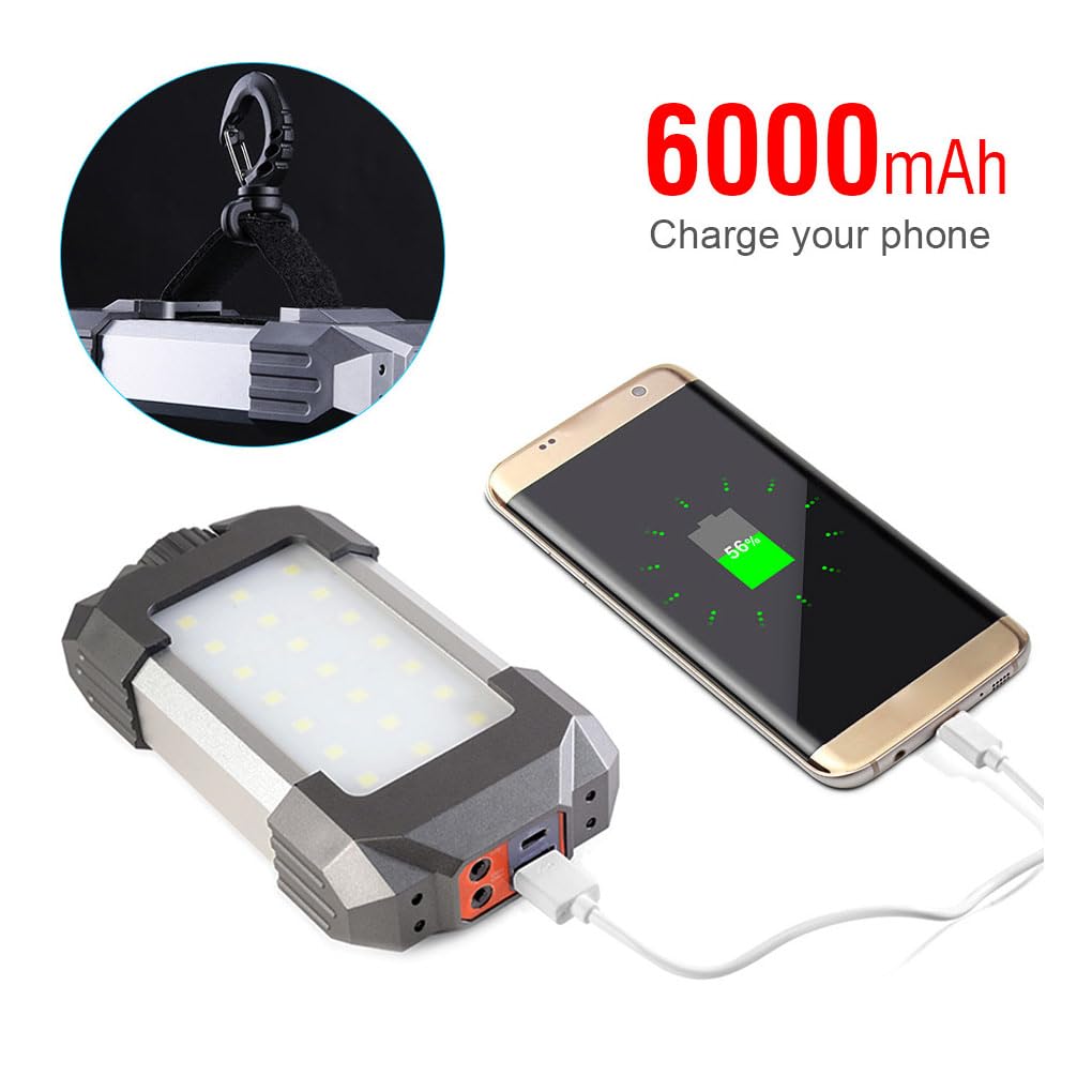 6000 mAh lampa kempingowa jasna lampa ładowalna regulowane światła awaryjne latarnia wodoodporna wiszący namiot na zewnątrz wędrówki