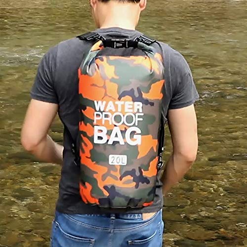 Andoer Bolsa de ombro impermeável ao ar livre Saco seco para barco à deriva, flutuante, caiaque, pra