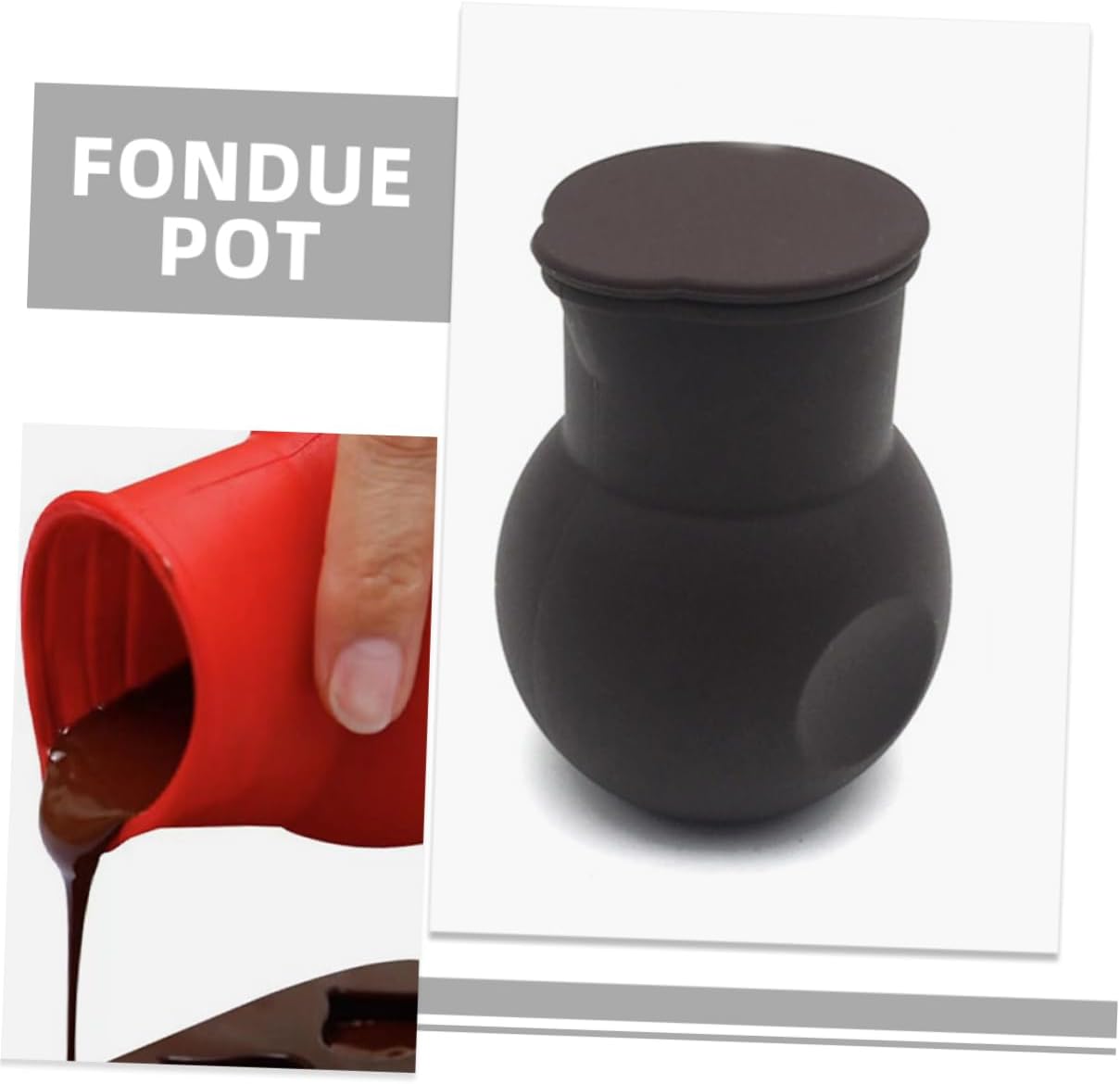 2pcs Silicone Chocolate Melting Pot for Microwave Baking Pouring