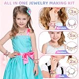 150Pcs Bracelet Making Kit Gifts, Jewellery Making Kit for Girls Gifts, DIY Bracelet Making with Beads & Charms, Arts And Crafts for Kids, Girls Toys Birthday Gift for Age 5 6 7 8 9 10 12 Year Old - Image 2