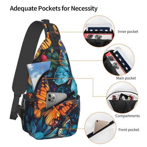 Morrales deportivos unisex con diseño mariposas colorido miniatura 4