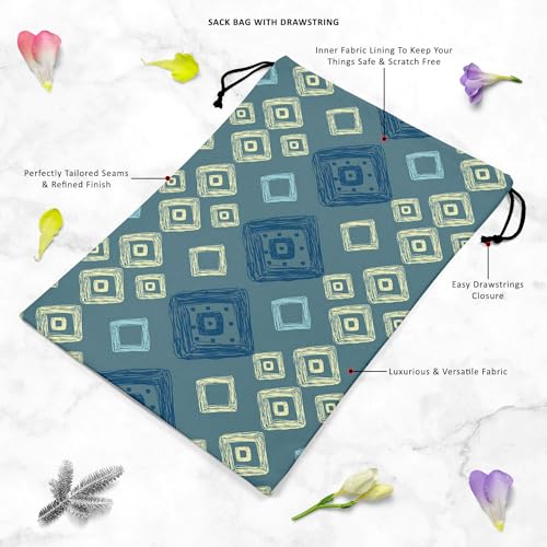 Image of ArtzFolio Geometric Art D2 | Reusable Sack Bag | Bag for Gym, Storage, Vegetable & Travel