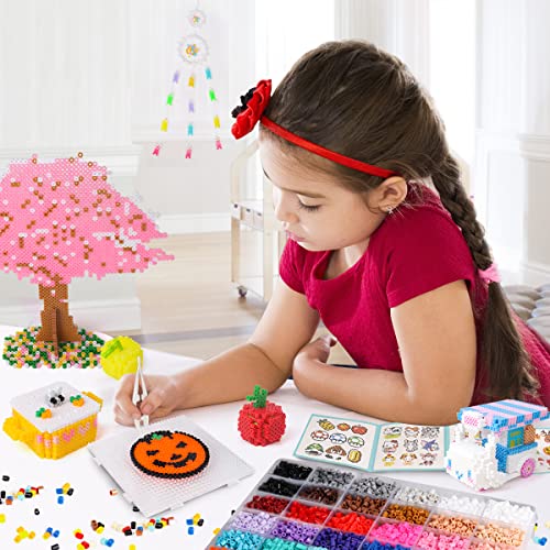 Meland Fuse Beads Kit - 11,000 Pcs 36 Colors Craft Set For Kids- 5Mm Fuse Beads Set Including 5 Pegboards, Ironing Paper & Chain Accessories Iron Beads Christmas Birthday Gift #TOP7