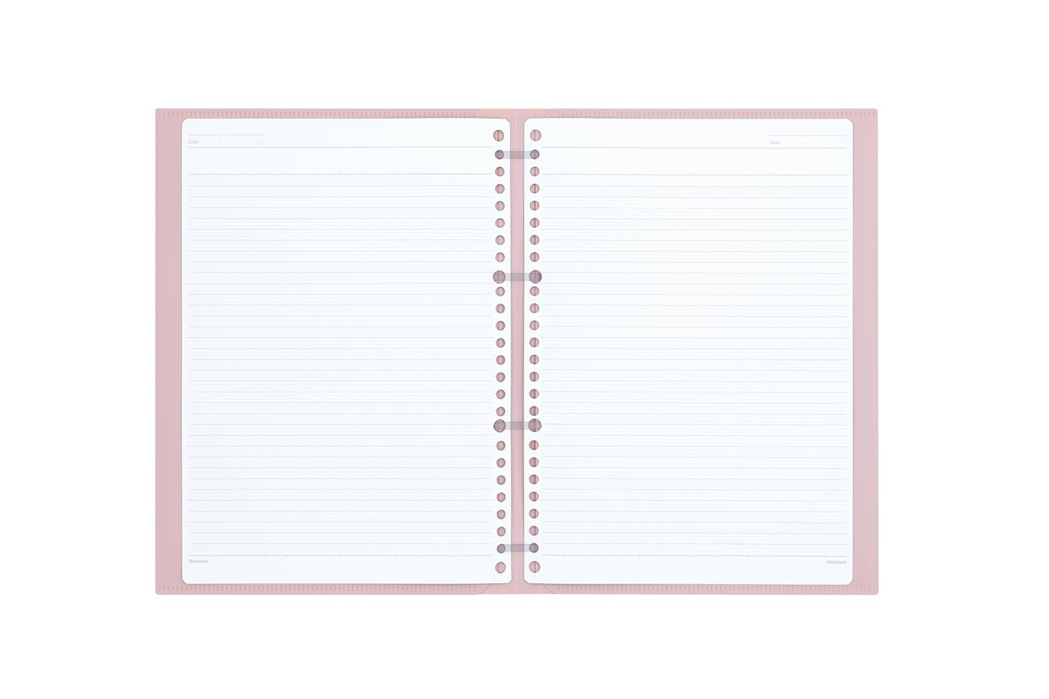 Nakabayashi FLL-B501B-P Logical Flat Binder Notebook, Hula Leaf, B5/10 Count, Old Pink