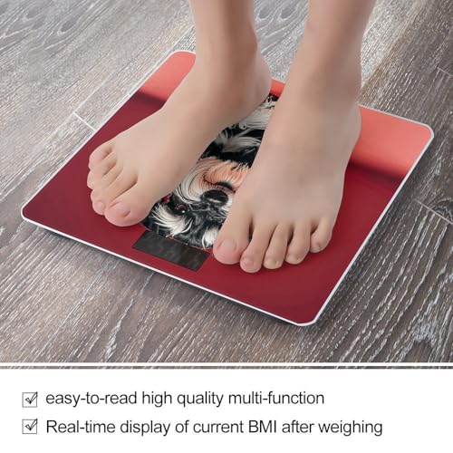 Báscula digital para baño de vidrio templado Schnauzer miniatura 5