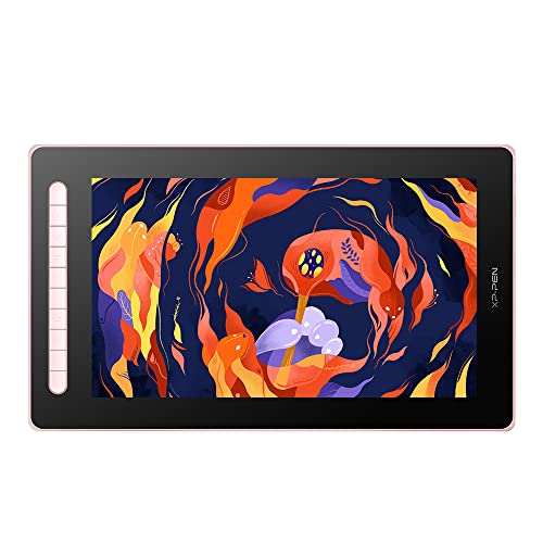 Image of XPPen Artist 16 2ND Gen Display Tablet X3 Elite Stylus 8192 Level Pressure Sensitivity,10 Customisable Shortcut Keys, Fully Laminated - Pink
