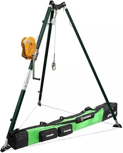 Safewaze 022-11037 10' Tech Tripod Kit: 65' Material Winch