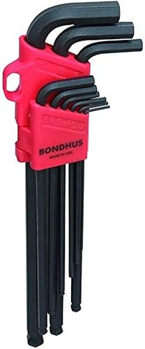 Bondhus 16099 0.059-0.394 in - Llaves en L de extremo de bola extra largas, juego de 9