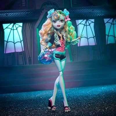 Monster High Lagoona Blue Reproduction Doll Wearing Original Fashion & Shoes with Pet, Display Stand & Accessories, 10-5-inch Collectible Toy