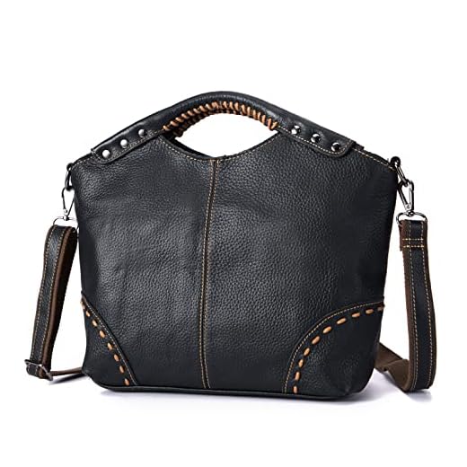 Le'aokuu Femmes véritable Cuir véritable Vintage épaule Sacs à Main bandoulière Messenger Sac fourre-Tout Cartable Sac à Main