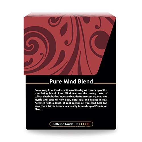 Buddha Teas - Organic Pure Mind Blend - Herbal Tea - For Health & Wellbeing - With Antioxidants & Minerals - Clean Ingredients - Caffeine Free - OU Kosher & Non-GMO - 18 Tea Bags (Pack of 1)