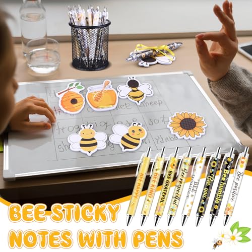 Stylos abeilles avec mini notes adhésives résout le manque d'organisation - 4