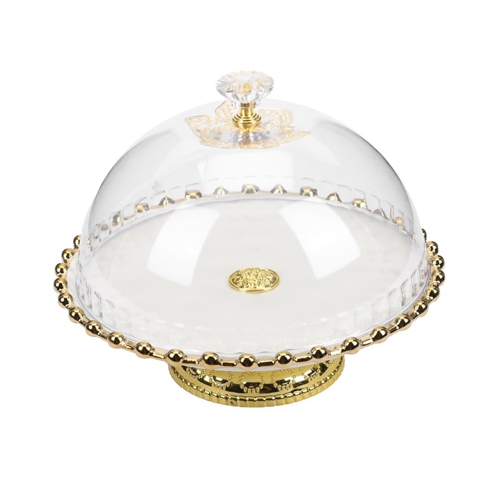 Bx9rE7tK3g Cake Stand Cake Display Stand Cupcake Serving Dessertceramic Plate Dome Tray Wedding Dessert Table 8Inch With Lid Cake Display Stand(White)