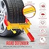 Flexzion Wheel Lock Clamp Anti-Theft Towing Parking Boot Tire Claw Heavy Duty Adjustable for Auto Car Rv Truck Boat Trailer Automotive Golf Carts with Two Keys in Red & Yellow #3