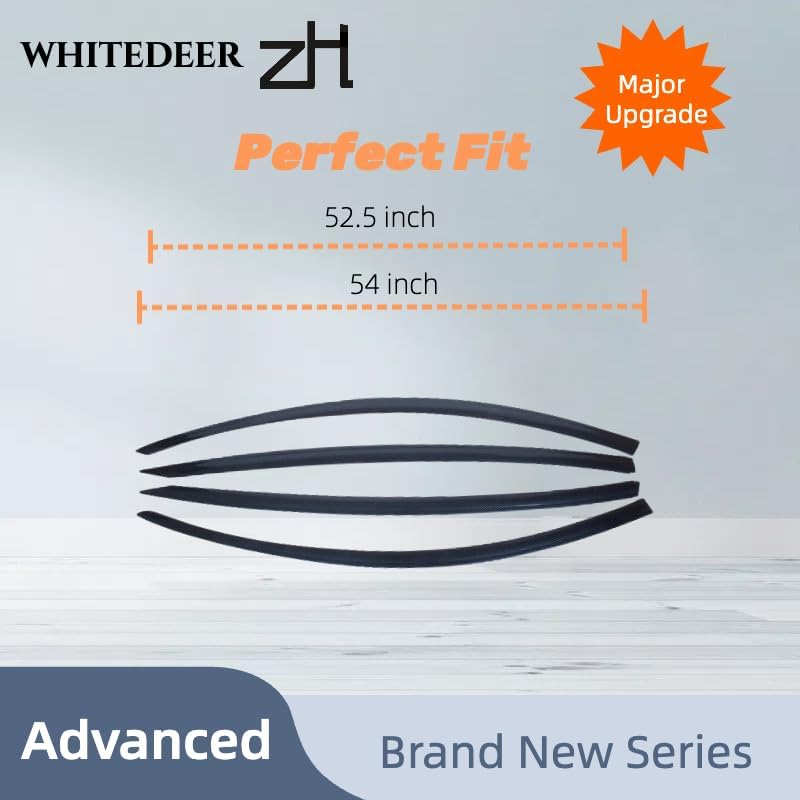 Fits for Tesla Model Y 2019 2020 2021 2022 2023 2024 2025 Ultra-Sleek Carbon Fiber Window Rain Guards Side Window Sun Rain Deflector Visor Ultra-Thickened……