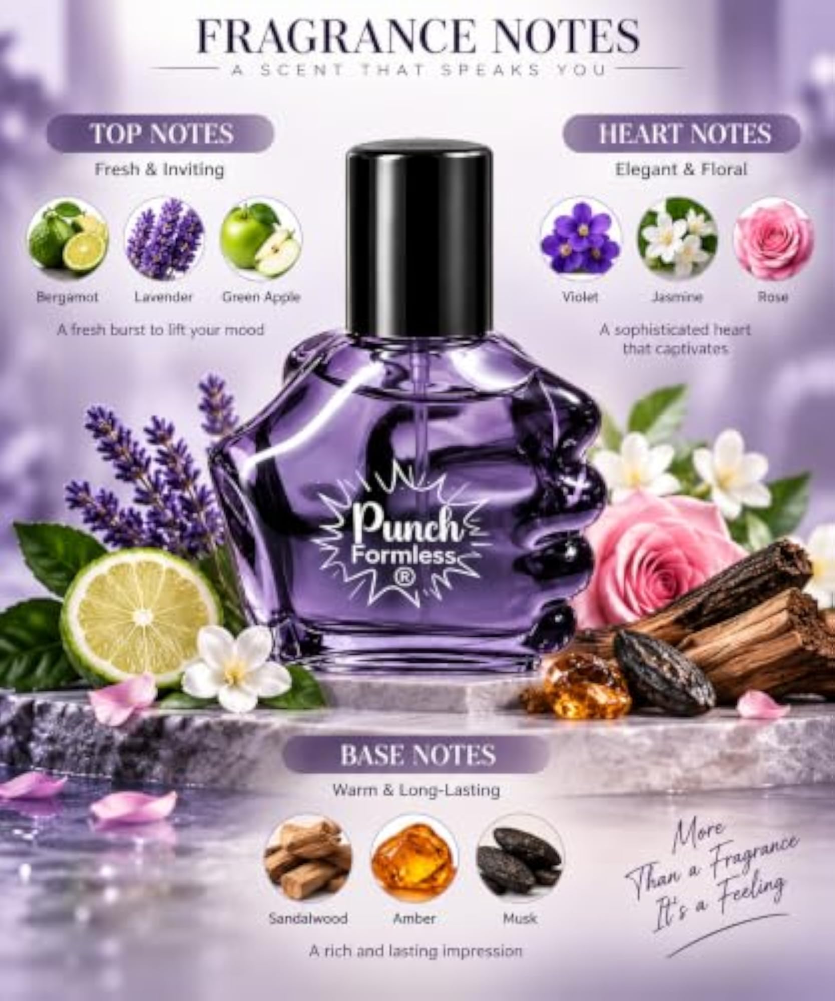 Punch Black Fragrance Perfume for Men, 30ml