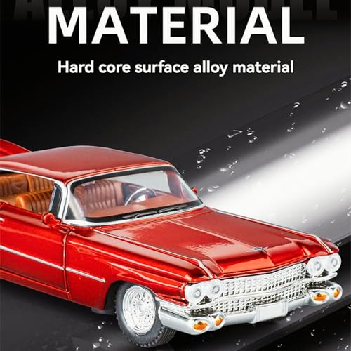 Image of Mashes Metal Diecast Cadillac Vintage Model Car for Kids & Collectors | Classic Pull Back Alloy Toy Car with Openable Doors | Retro Luxury Car Scale Model【Colors as Per Stock】