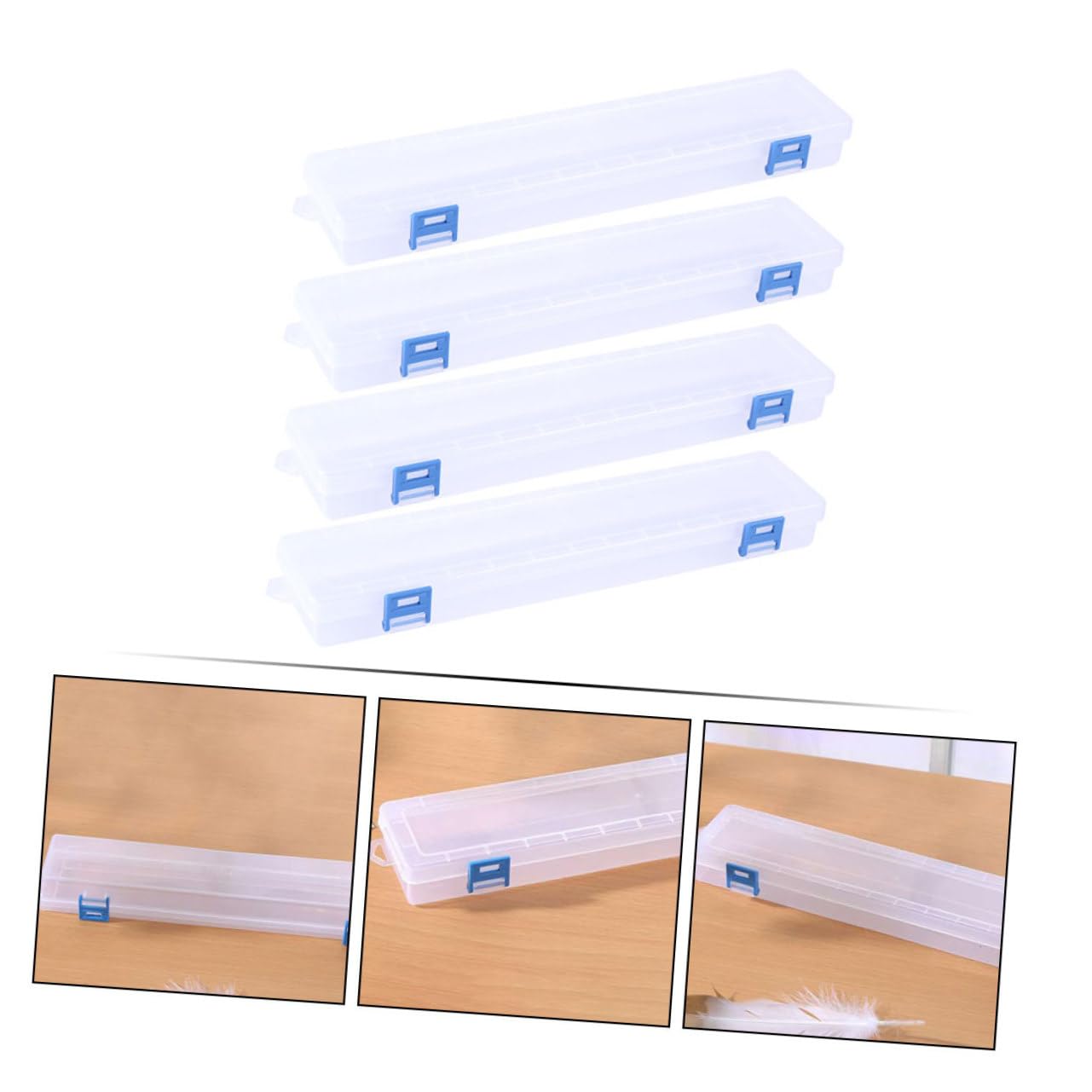 jojofuny 5 Set Astuccio Per Pennelli Trasparente Pittura Custodia Per Pennelli Contenitore Di Stoccaggio Chiaro Organizer Per Pennelli Potere Piccolo Plastica 4 Pezzi*5