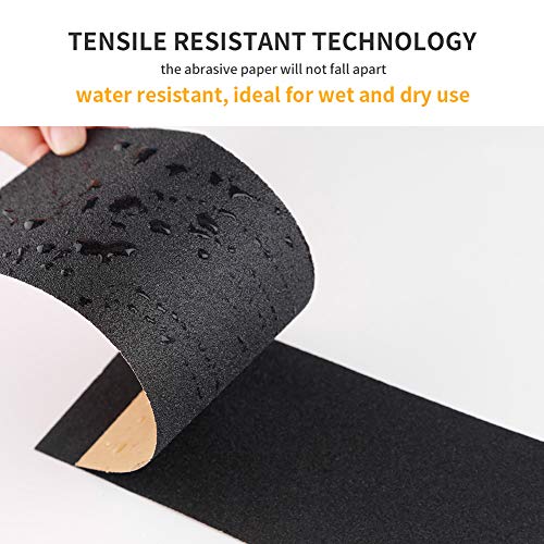 Sand Paper - 42Pcs Sandpaper With Sanding Block, 120 To 3000 Grits Assorted Sandpaper Sheets, Wet Dry Variety Pack Abrasive Assortment For Wood Automotive Car Furniture Metal Polishing Finishing #TOP3