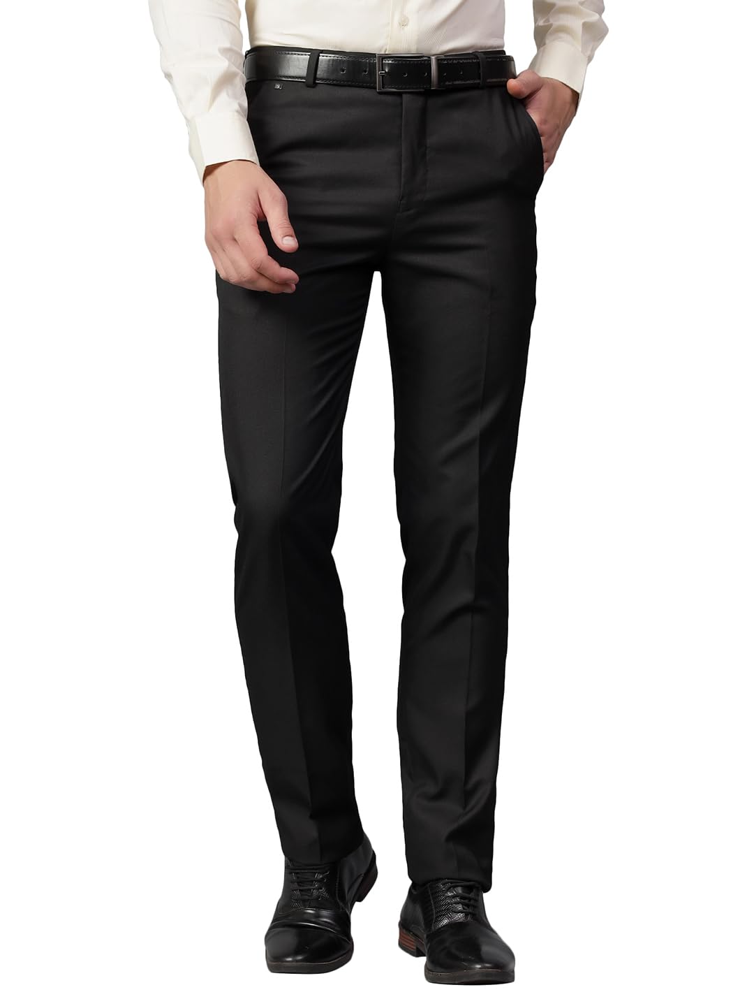 cantabil Men Self Design Non Pleated Regular Fit Mid Rise Formal Trousers for Men | Formal Pants for Men | Formal Wear Regular Fit Trousers for Men (P_MTRF00190)-picture-29