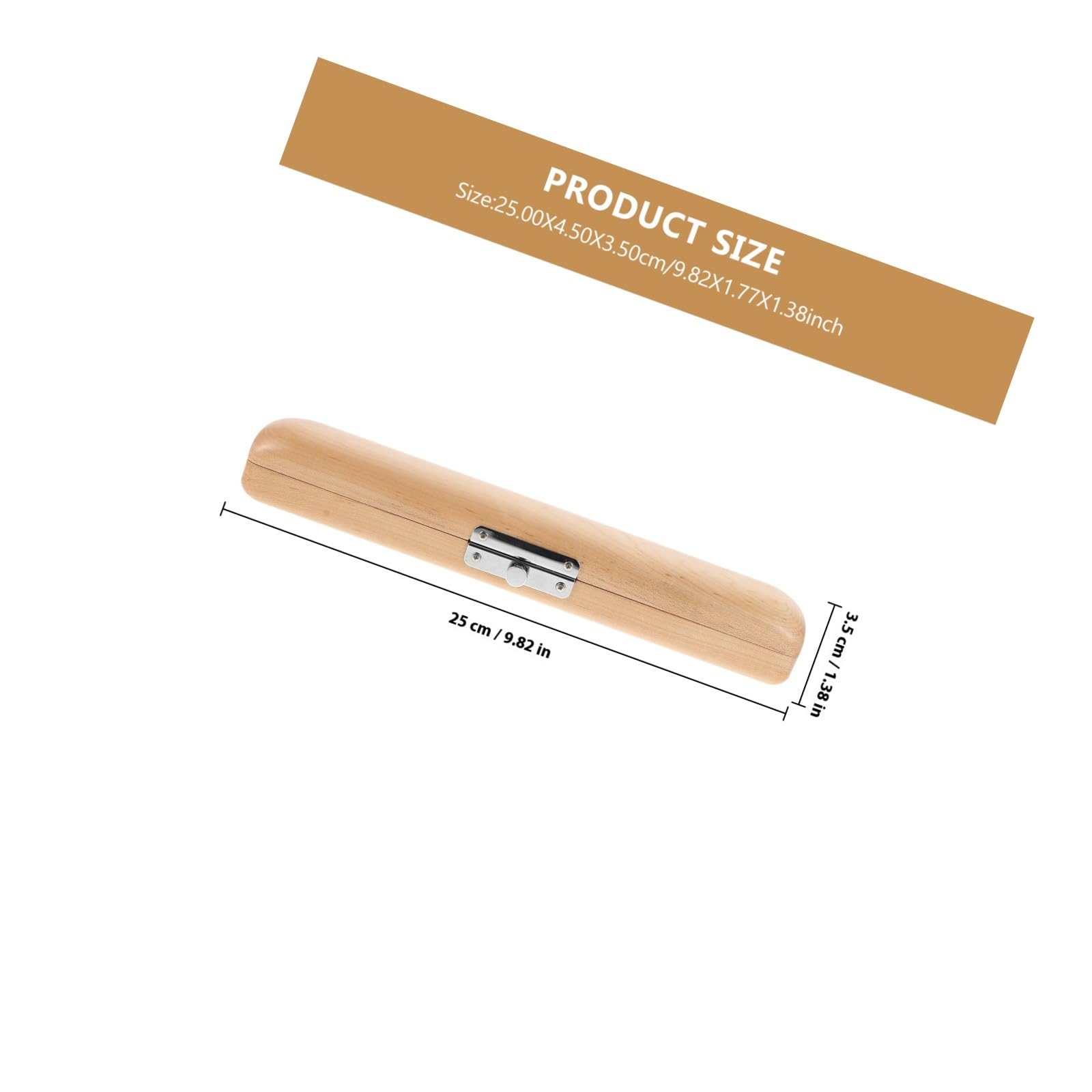 Cabilock Étui en Bois Naturel pour Tête de Flûte Traversière, Boîte de Rangement Robuste et Antichoc, Paquet Pratique de Protection pour Accessoires de Flûte, pour Transport et