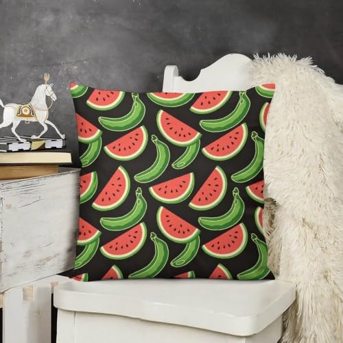 2Pcs Red Watermelon Green Throw Pillows Decorative Pillow Covers 18X18 in - 4