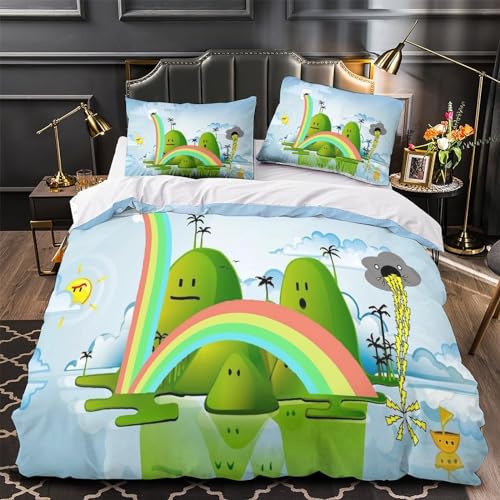 Housse de couette lit 2 personnes fermeture éclair pour enfiler facilement - 4