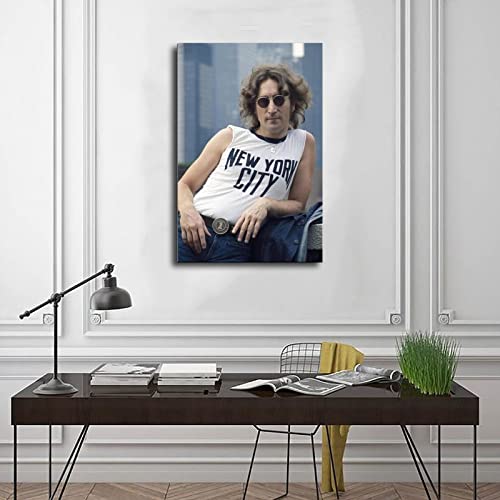 Poster John Lennon (1) sur toile pour décoration de chambre à coucher, paysage sportif, bureau, chambre, cadeau, 40 x 60 cm - Les Beatles, Paul McCartney, John Lennon, RIngo Starr, George Harrison Poster John Lennon (1) sur toile pour décoration de chambre à coucher, paysage sportif, bureau, chambre, cadeau, 40 x 60 cm – Image 4