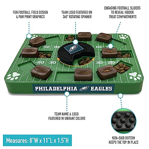 Image of Pets First NFL Philadelphia Eagles Puzzle Toy for Dogs, Slow Feeder Board for Pets, Interactive Doggie Treat Toy