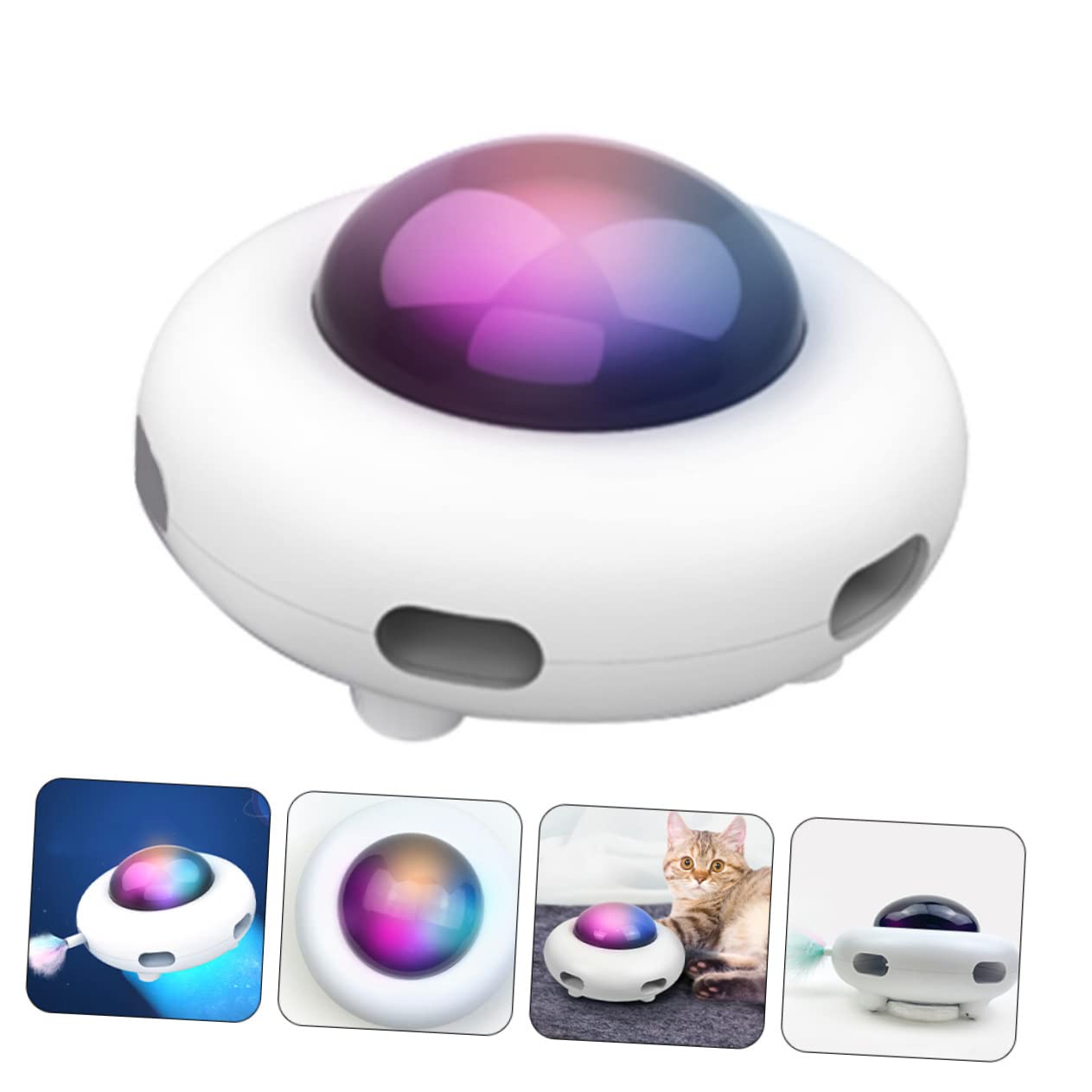 Toddmomy Jouet Automatique pour Chat Jouet Éveil Interactif Amusement pour Chat Roulant Divertissement