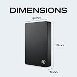 Disque dur externe Seagate Portable 4 To HDD – USB 3.0 pour PC, Mac, Xbox et Playstation - Service de secours d'un an (STGX4000400)