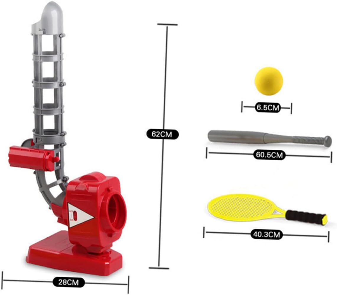 VICASKY Automatic Baseball Pitching Machine with Bat and Safe Balls for Indoor Outdoor Use Quick Setup Self-Motion Baseball Launcher Trainer