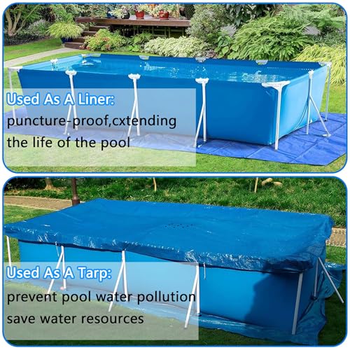 Tapete protector para piscina rectangular 24 x 12 ft miniatura 6