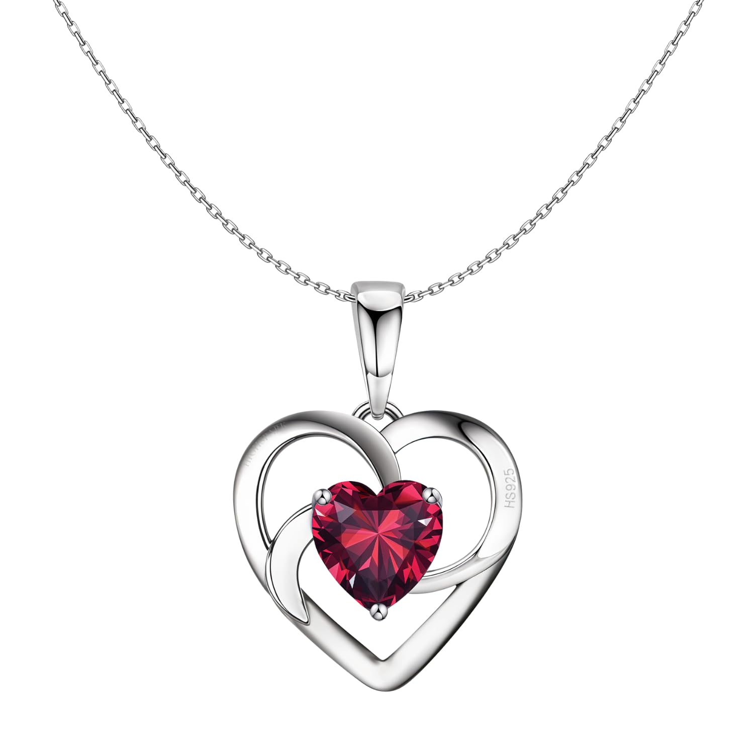 highspark 925 Silver Stylish Love Knot Heart Pendant Necklace For Women | 92.5 Sterling Silver & Stunning Shine | Lovely Gift-picture-11