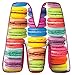 iscream Lettermania M Initial 16" Macaron Print Fleece Back Microbead Pillow