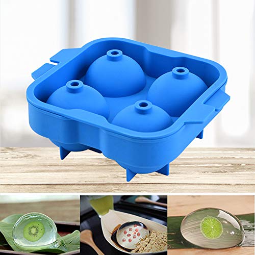 Molde de bola de hielo grande de silicona para whiskey 2 pzas miniatura 6