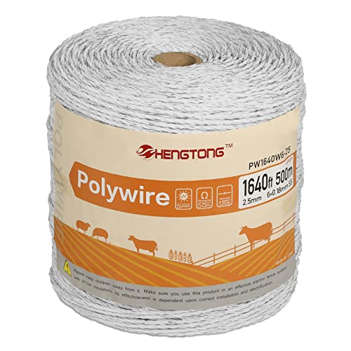 HENGTONG Electric Fence Wire 1640 Feet 500 Meters, 6 Stainless ...