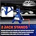 Mountain 52009 2 Ton Automotive Jack Stands for Garages, Repair Shops, and DIY, 4,000 lbs.. Capacity, Lightweight, Heavy Duty Steel Frame, Adjustable Height 10.3