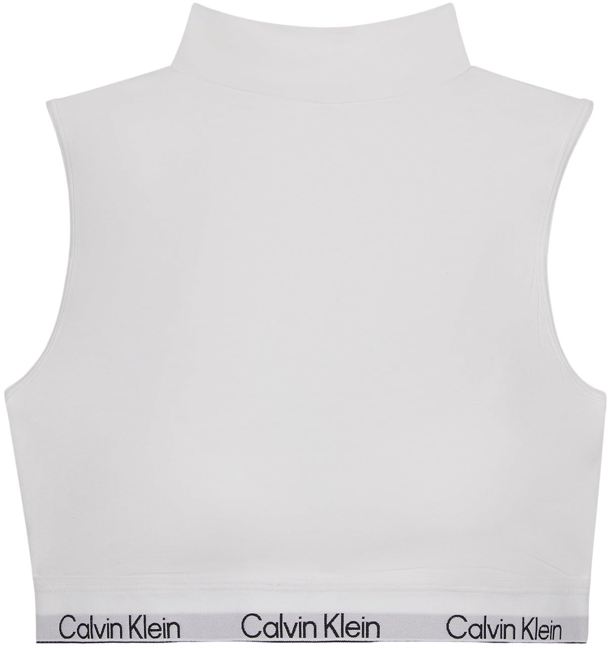 Calvin Klein Women’s Lightly Lined Bralette with Mock Neck, White (White), M